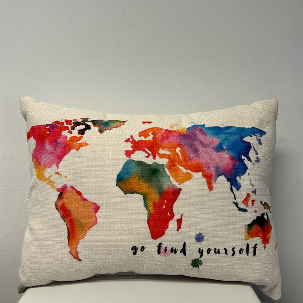 Altar’D State Decorate Pillow - World “Go Find Yourself”